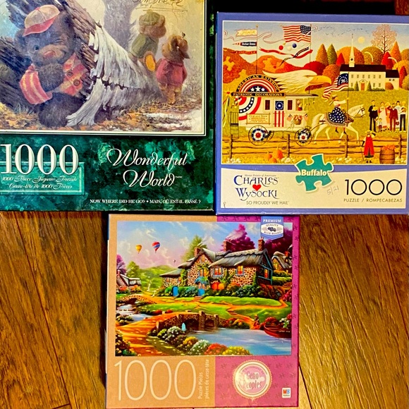 Other - 3 x 1000 Piece Jigsaw Puzzles